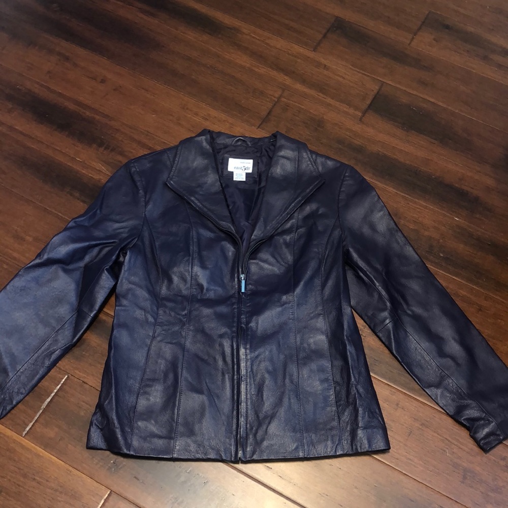 East 5th genuine leather size medium jacket Dark purple